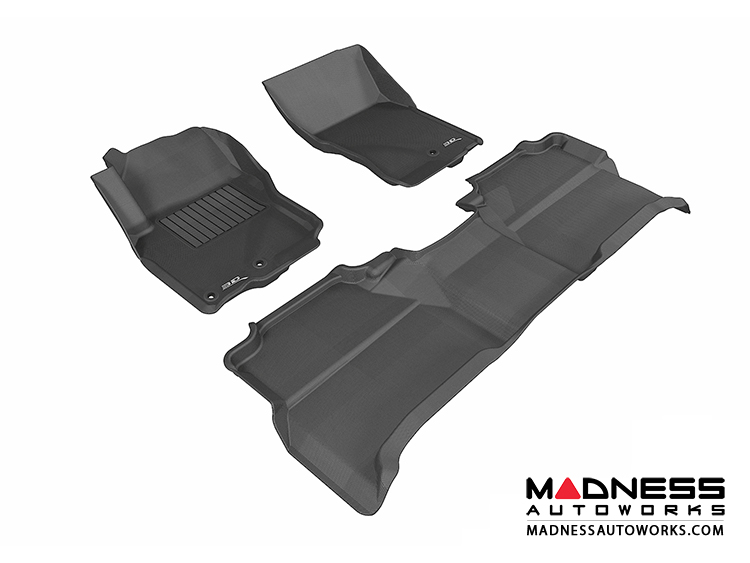 Nissan Frontier Crew Cab Floor Mats (Set of 3) - Black by 3D MAXpider